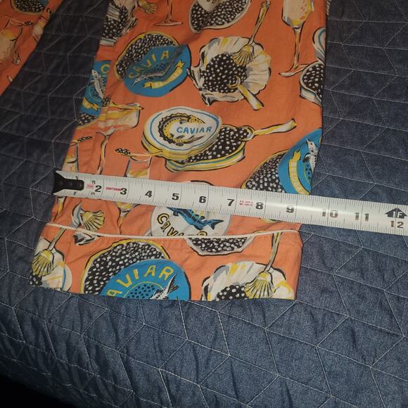 NEW PrintFresh Size L Champagne & Caviar PJ Top NWOT Pants Set Cotton Salmon - Picture 14 of 14